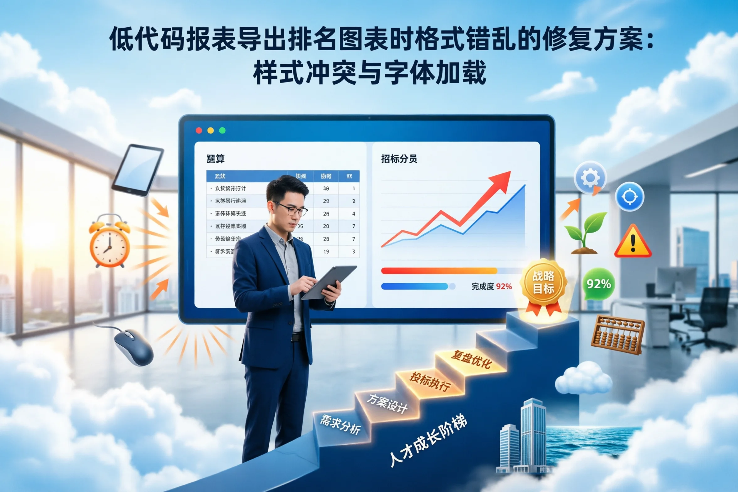 低代码报表导出排名图表时格式错乱的修复方案：样式冲突与字体加载