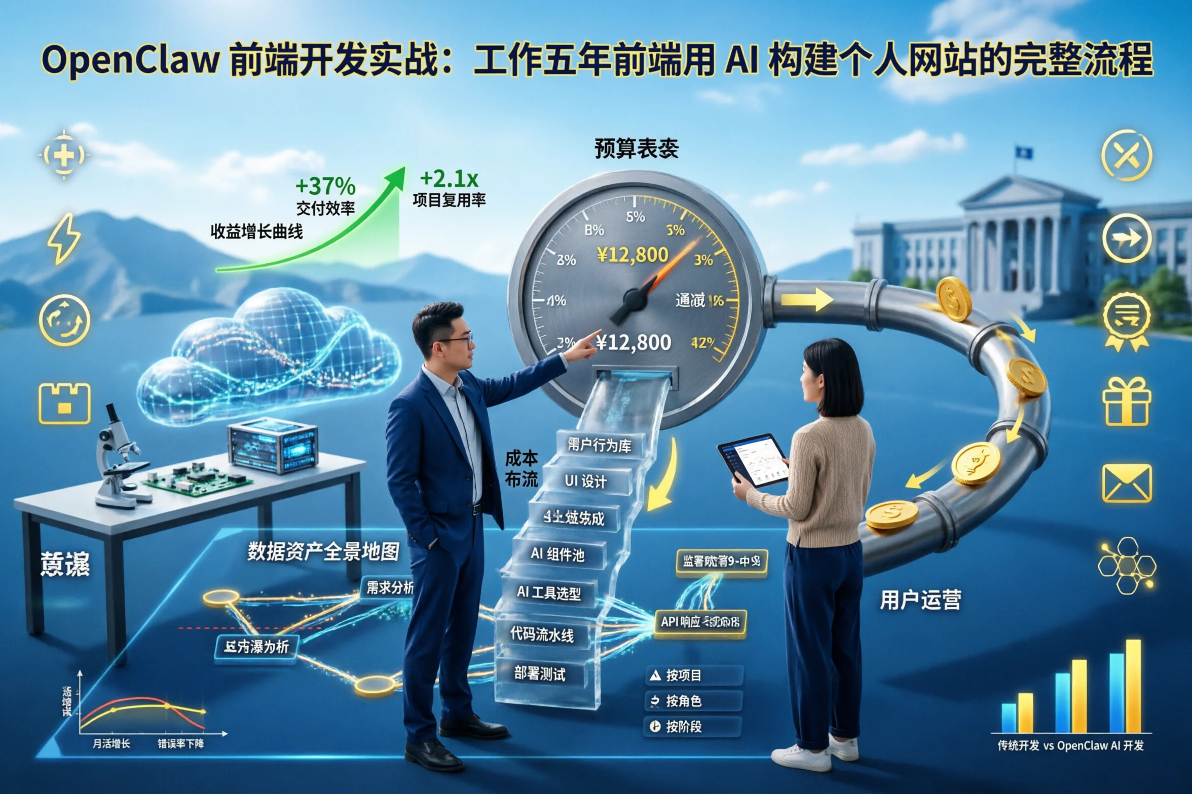OpenClaw 前端开发实战：工作五年前端用 AI 构建个人网站的完整流程