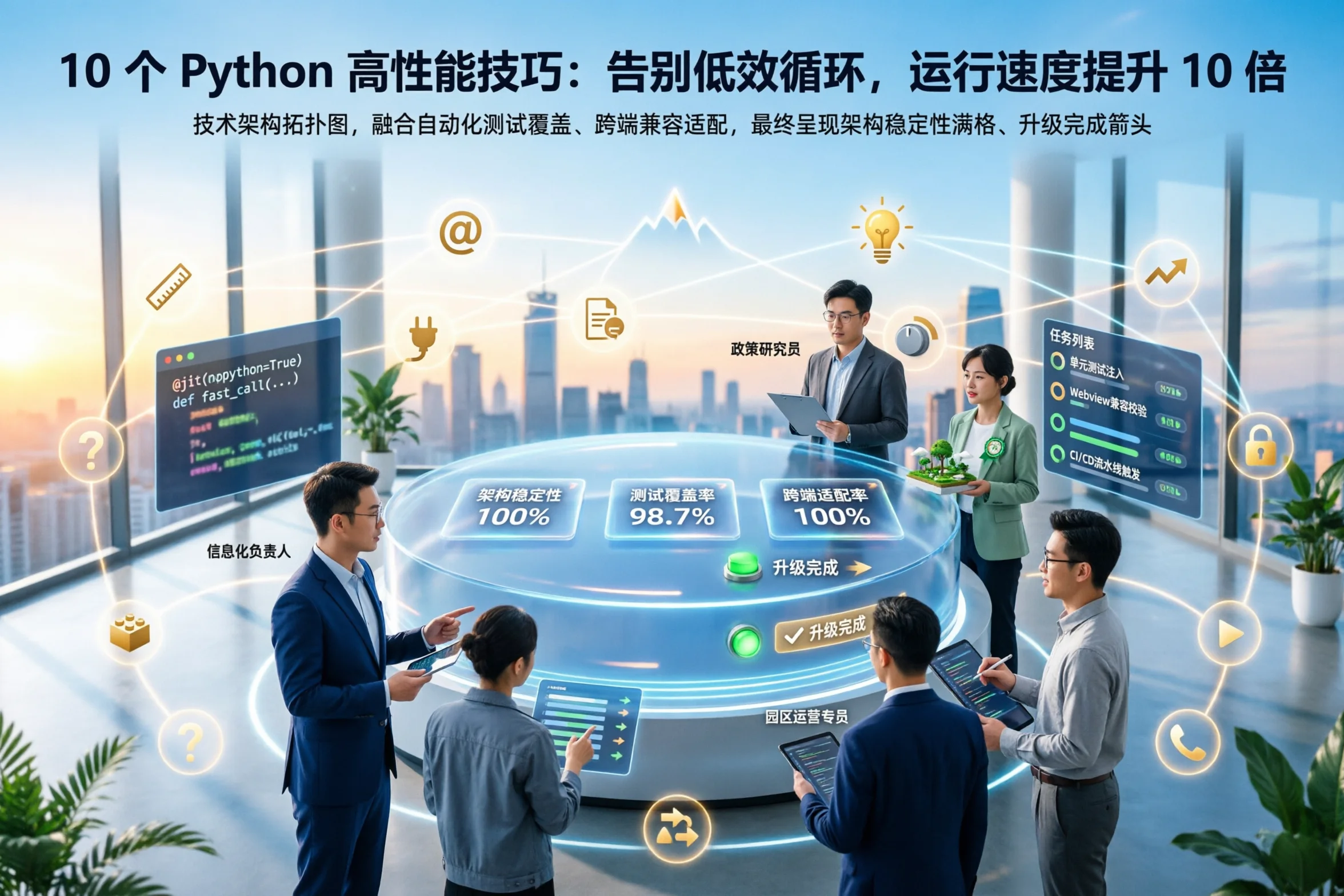 10 个 Python 高性能技巧：告别低效循环，运行速度提升 10 倍