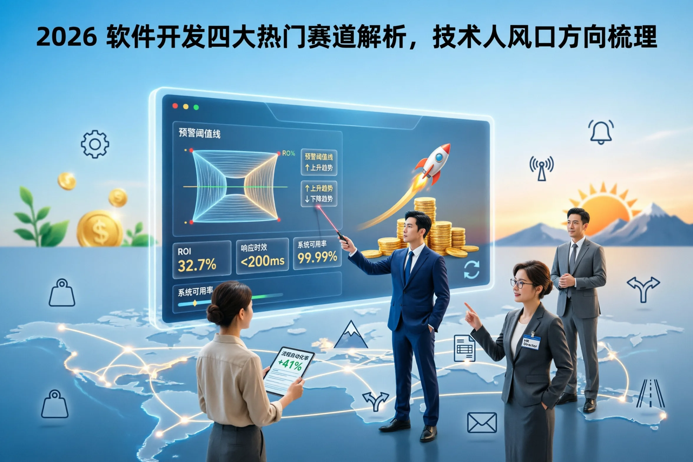 2026 软件开发四大热门赛道解析，技术人风口方向梳理