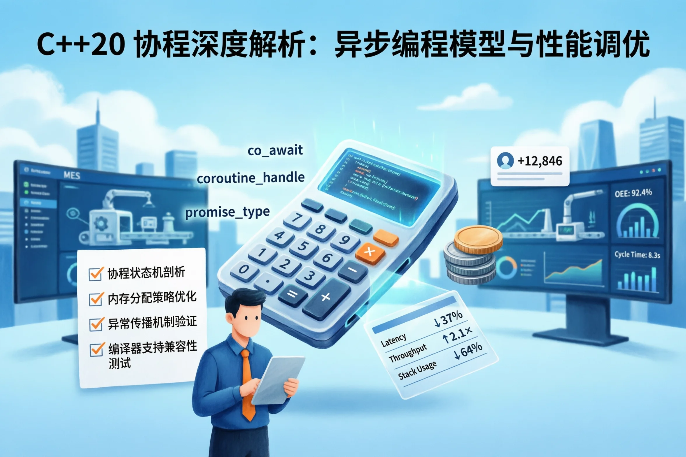 C++20 协程深度解析：异步编程模型与性能调优