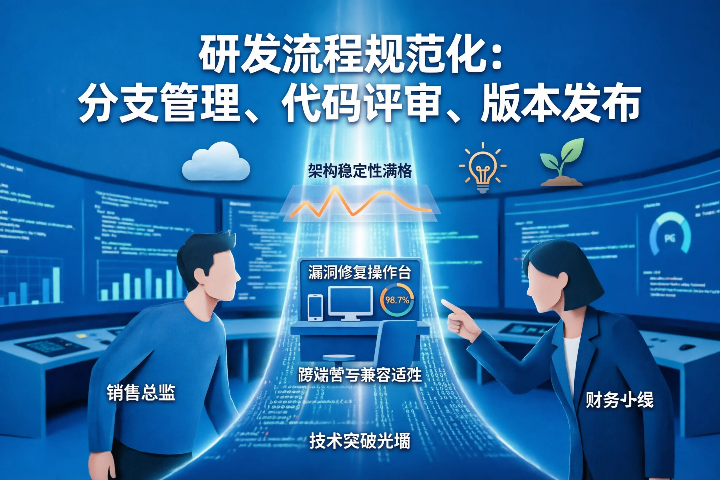研发流程规范化：分支管理、代码评审、版本发布