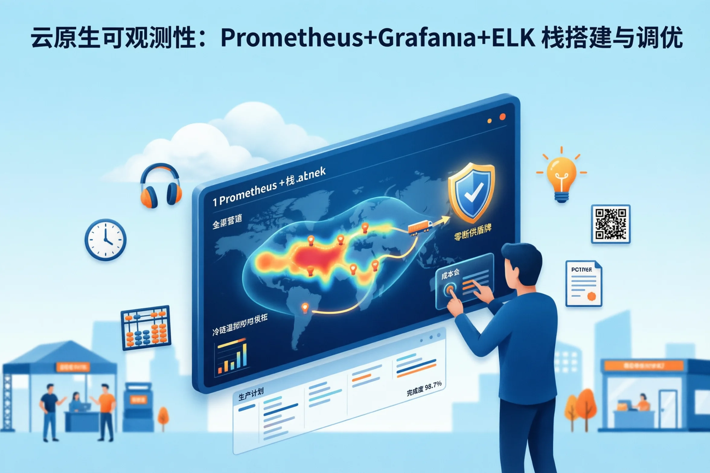 云原生可观测性：Prometheus+Grafana+ELK 栈搭建与调优
