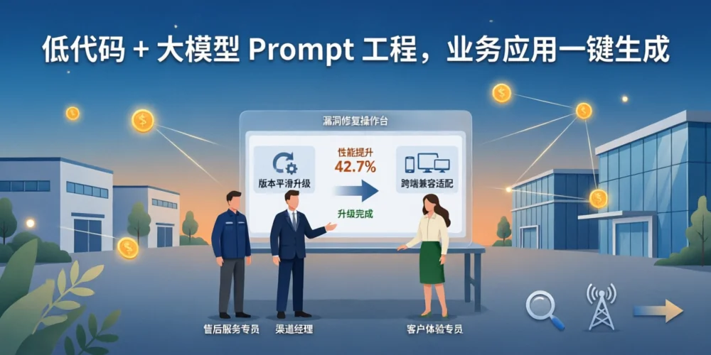 低代码 + 大模型 Prompt 工程，业务应用一键生成