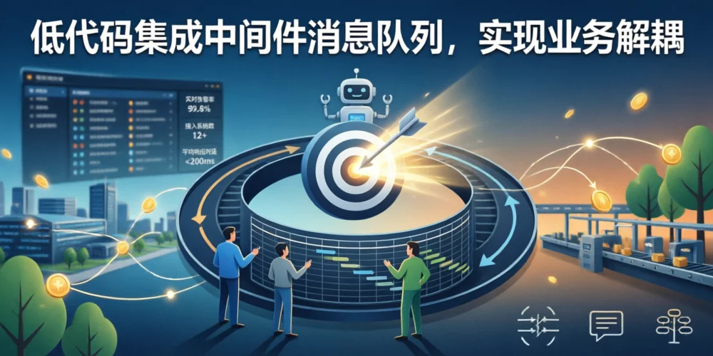 低代码集成中间件消息队列，实现业务解耦