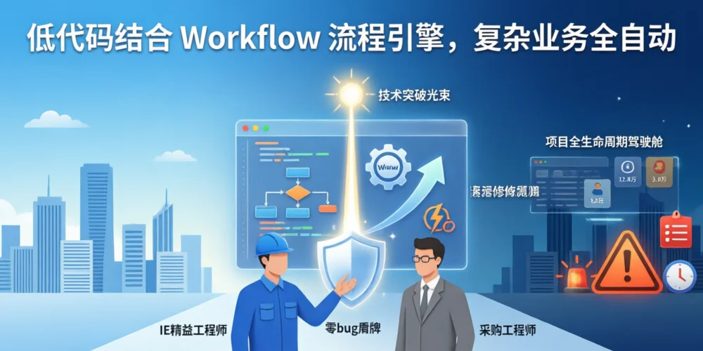 低代码结合 Workflow 流程引擎，复杂业务全自动
