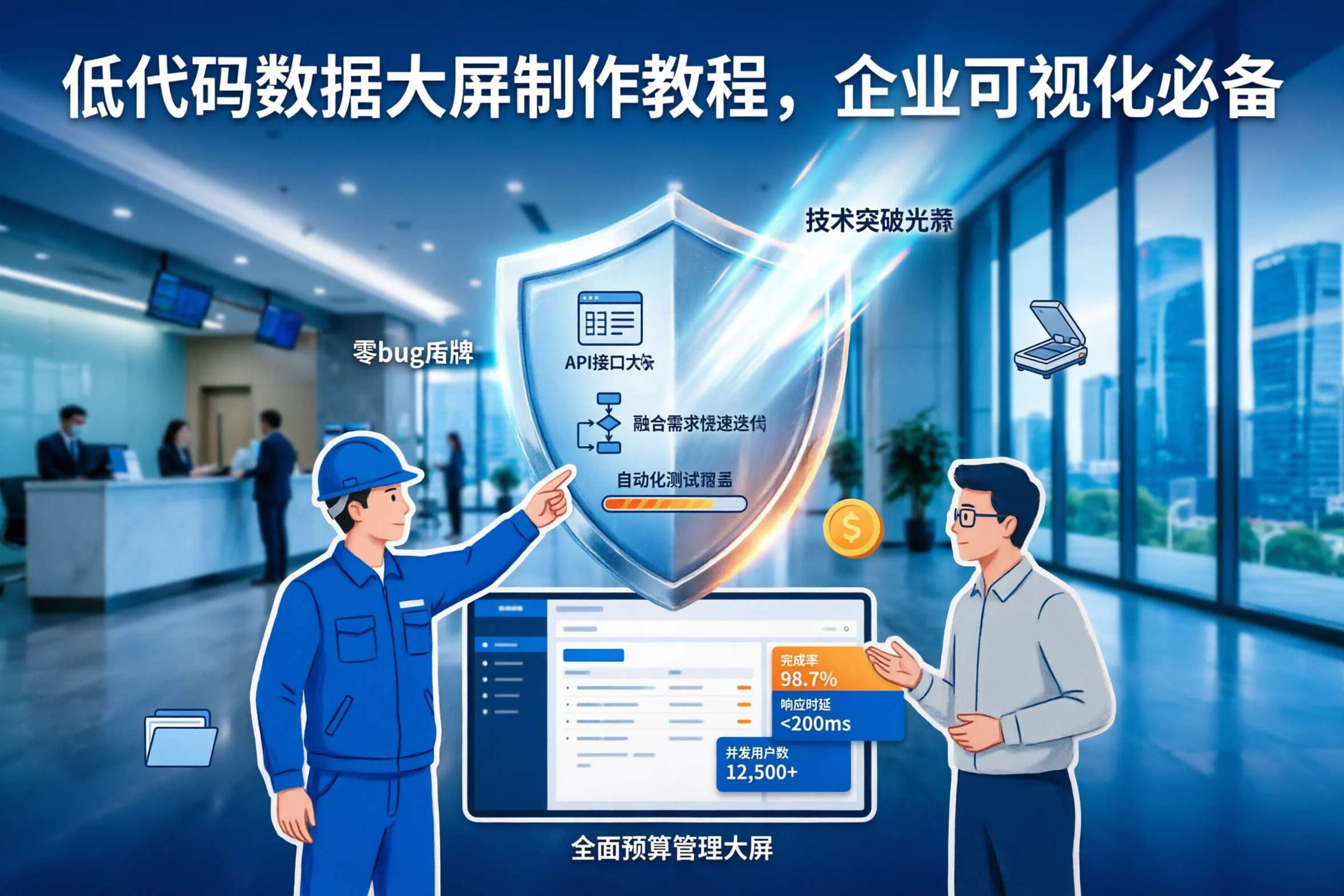 低代码数据大屏制作教程，企业可视化必备