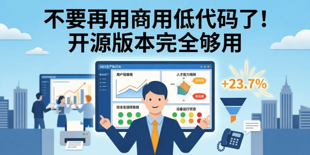 不要再用商用低代码了！开源版本完全够用