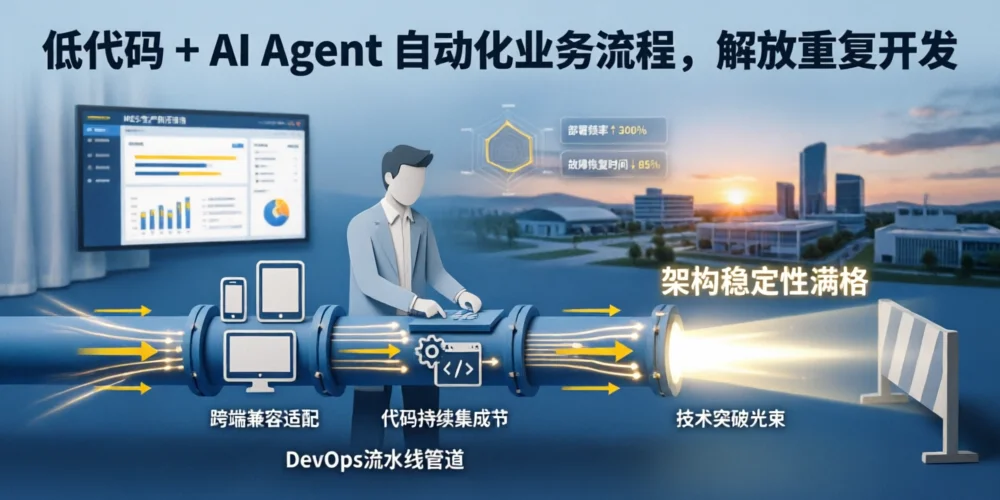 低代码 + AI Agent 自动化业务流程，解放重复开发
