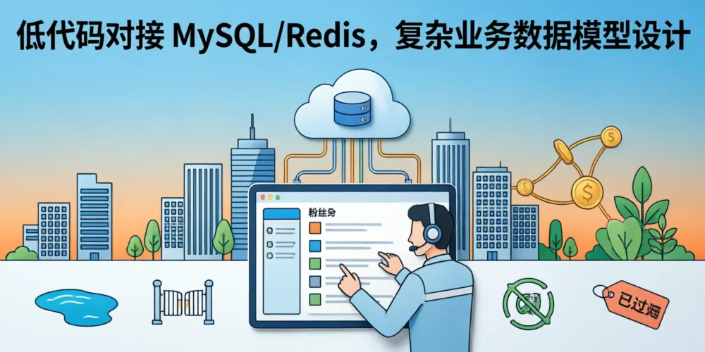 低代码对接 MySQL/Redis，复杂业务数据模型设计