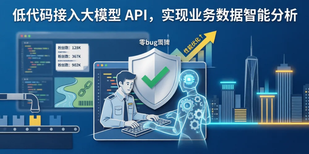 低代码接入大模型 API，实现业务数据智能分析