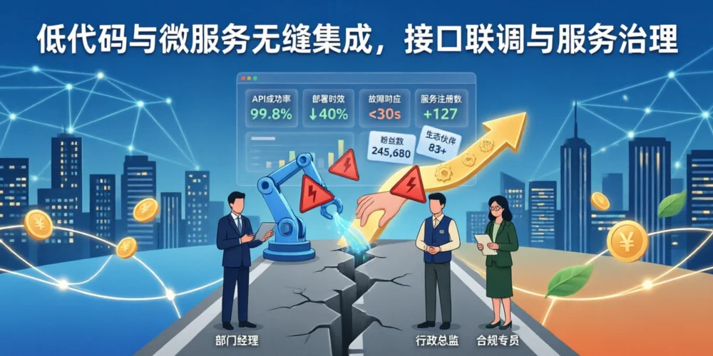 低代码与微服务无缝集成，接口联调与服务治理