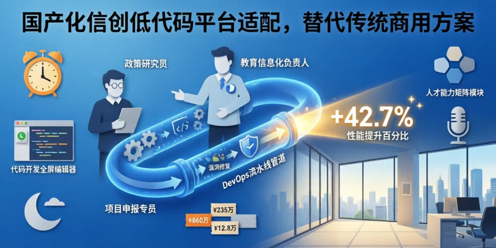 国产化信创低代码平台适配，替代传统商用方案