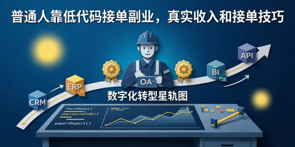 普通人靠低代码接单副业，真实收入和接单技巧