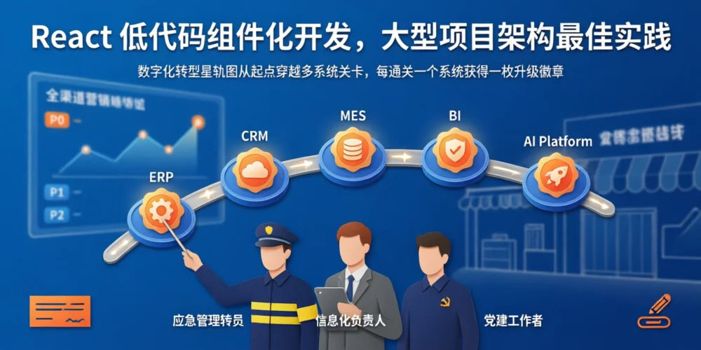 React 低代码组件化开发，大型项目架构最佳实践