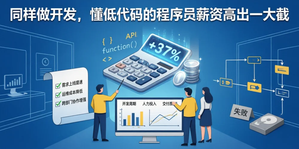 同样做开发，懂低代码的程序员薪资高出一大截