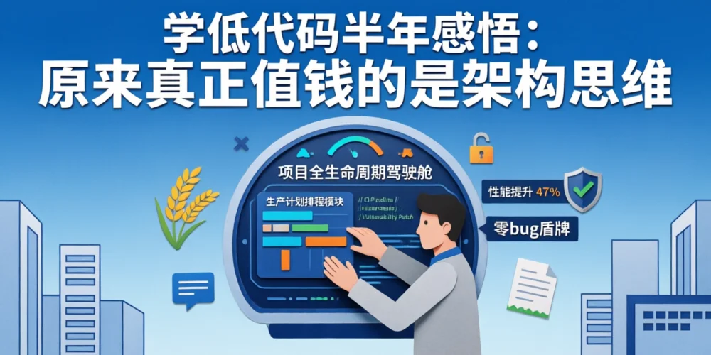 学低代码半年感悟：原来真正值钱的是架构思维