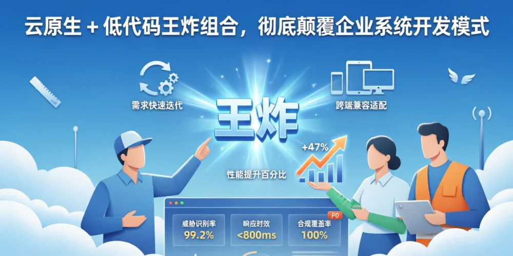 云原生 + 低代码王炸组合，彻底颠覆企业系统开发模式