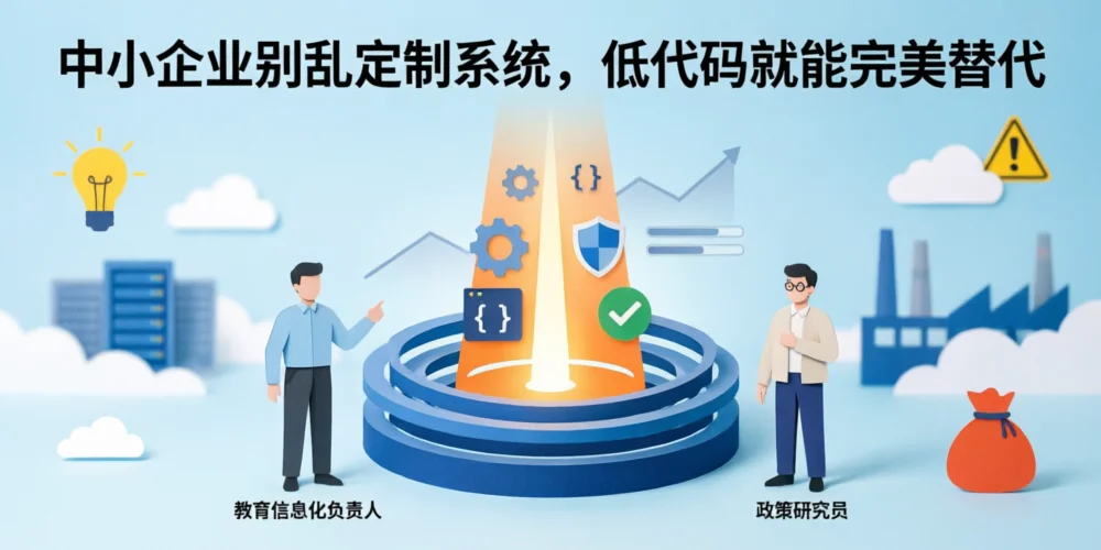 中小企业别乱定制系统，低代码就能完美替代