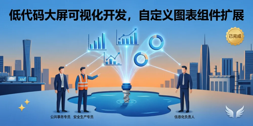 低代码大屏可视化开发，自定义图表组件扩展