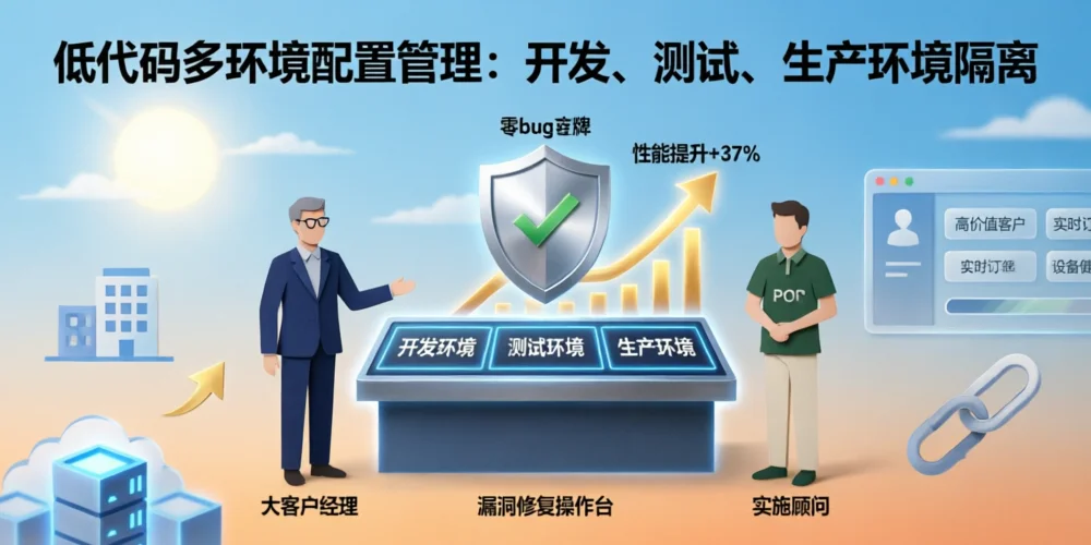 低代码多环境配置管理：开发、测试、生产环境隔离