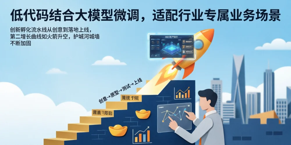 低代码结合大模型微调，适配行业专属业务场景