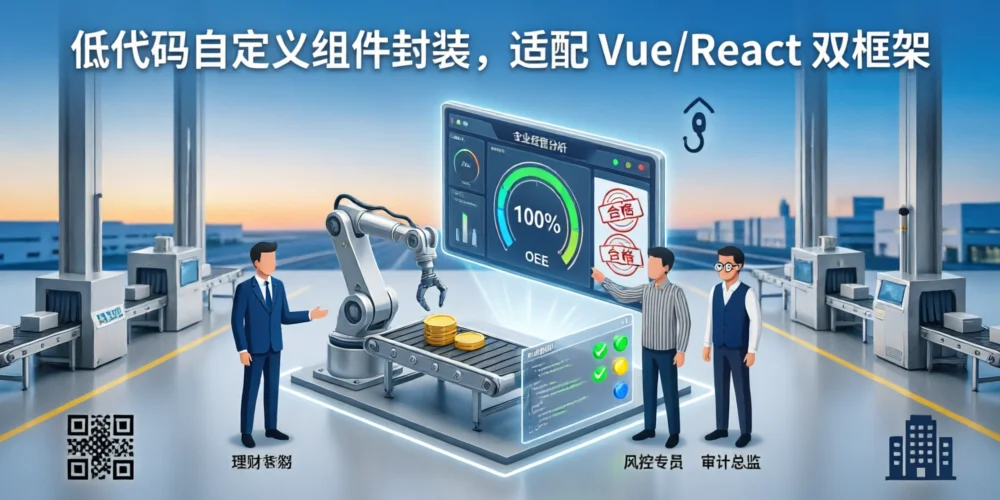 低代码自定义组件封装，适配 Vue/React 双框架