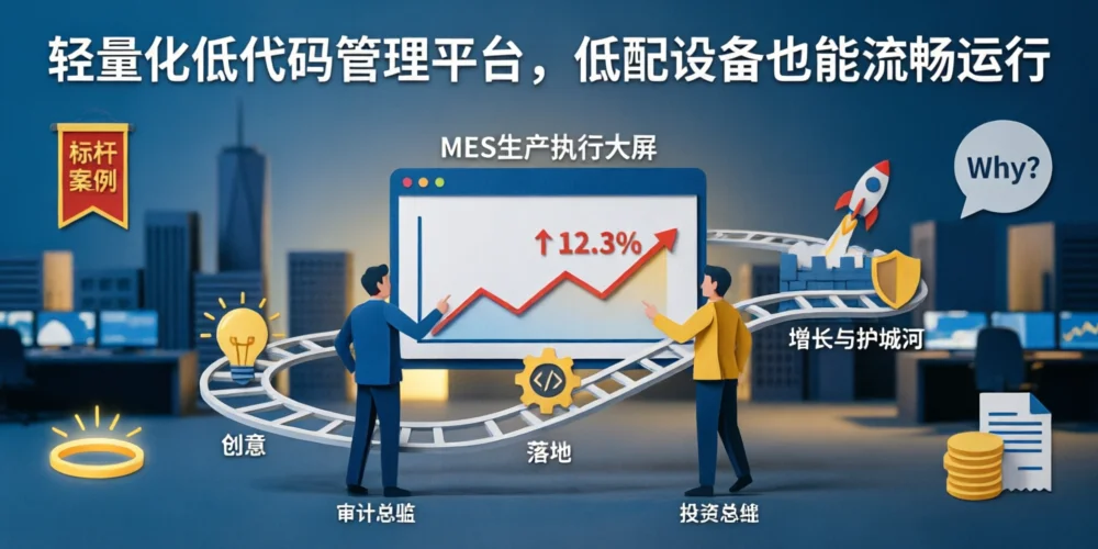 轻量化低代码管理平台，低配设备也能流畅运行